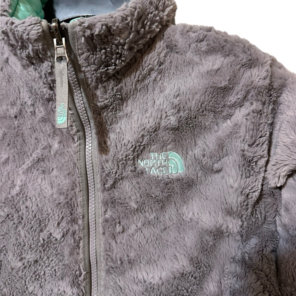 THE NORTH FACE aqua and gray reversible winter coat size Small - Picture 6 of 7